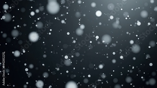Obraz na płótnie White snow falls in the dark on a black background. Blurred snowflakes in motion. . w salonie