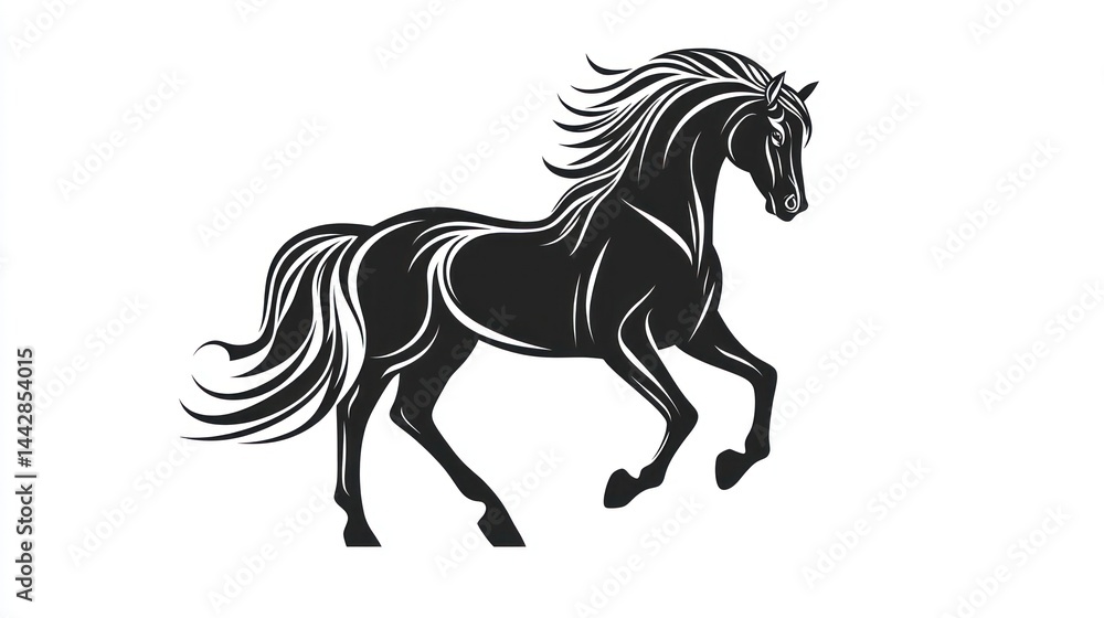 Running Horse Silhouette Design (2) Running Horse Silhouette Design (2)