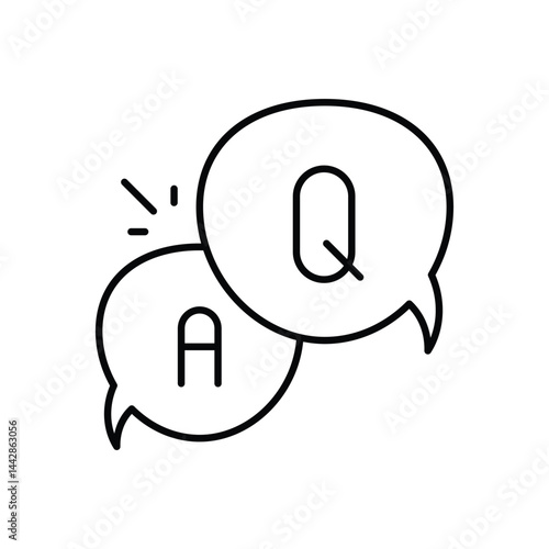 Question And Answer Vector icon