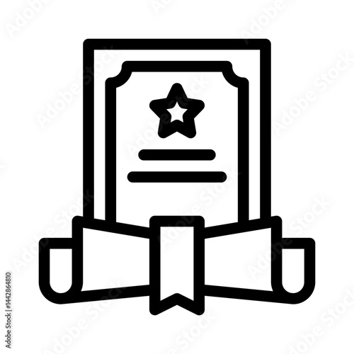 diploma line icon
