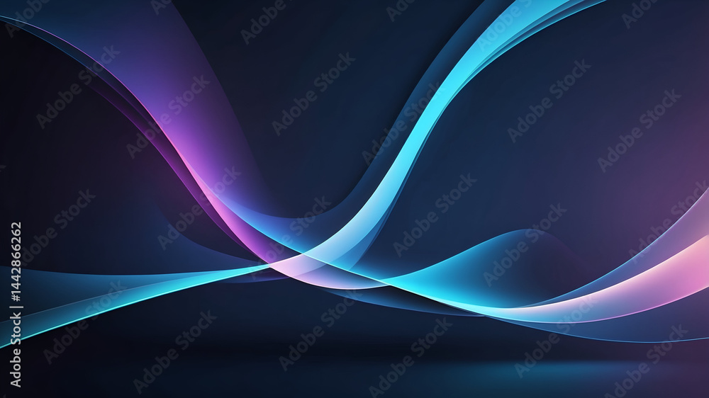 Naklejka premium Abstract Blue Light Beam Explosion on Dark Futuristic Background