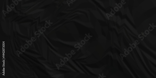 Crumpled black paper background. old paper wrinkle texture pattern. cardboard wrinkled arts craft and Seamless black crumpled paper.
