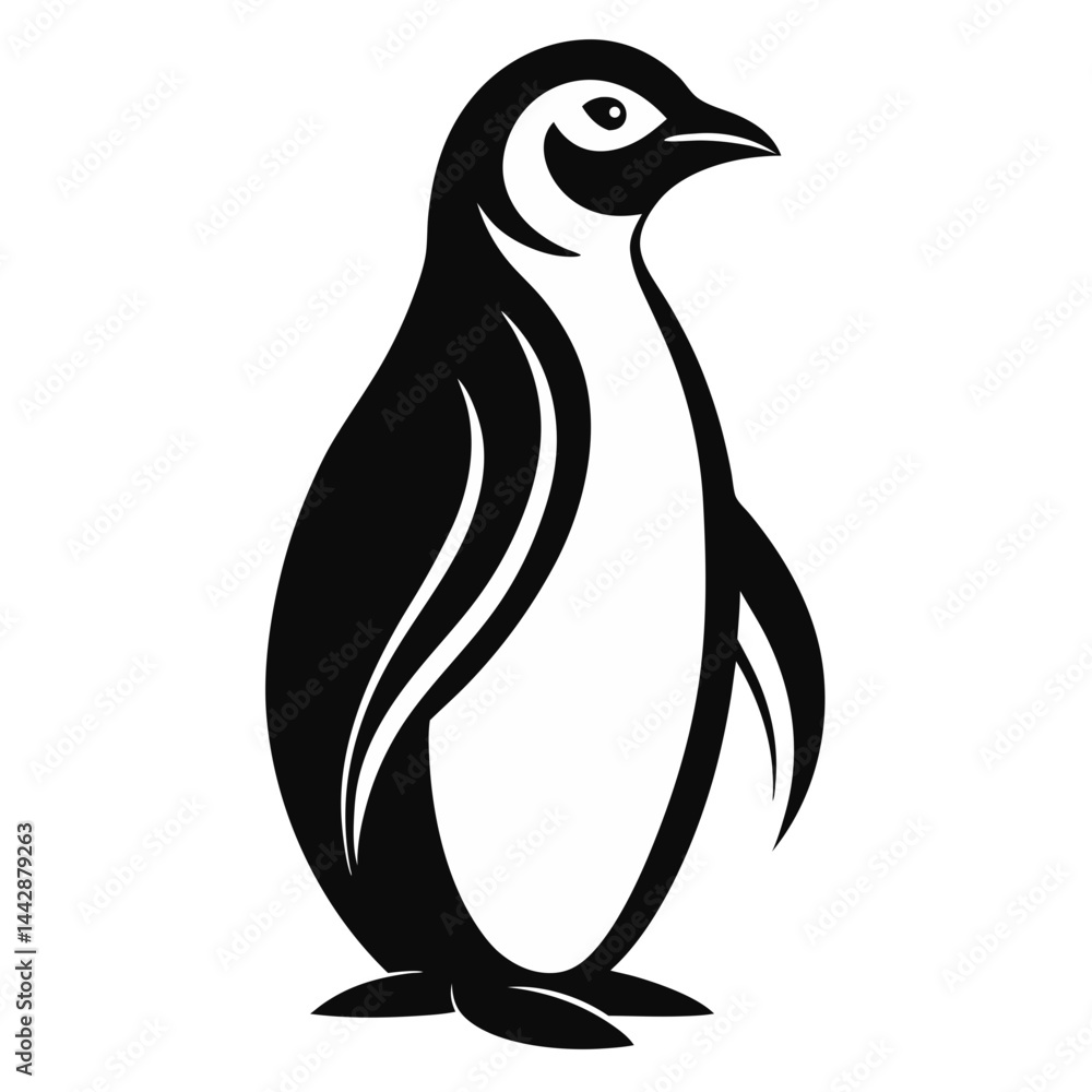 Obraz premium penguin vector on tranparent background