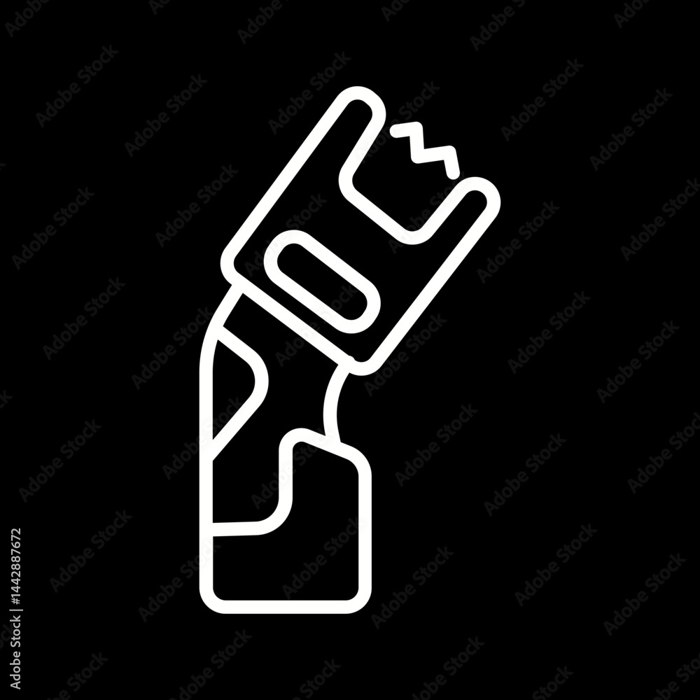 Fototapeta premium Stun Gun Vector Icon