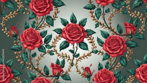 Roses in the leaves