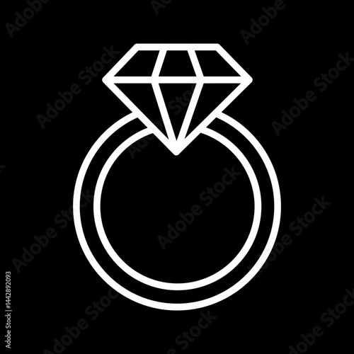 Engagement Ring Vector Icon
