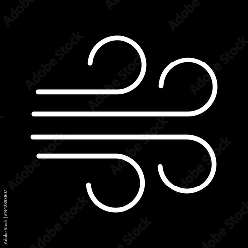 Windy Weather Vector Icon