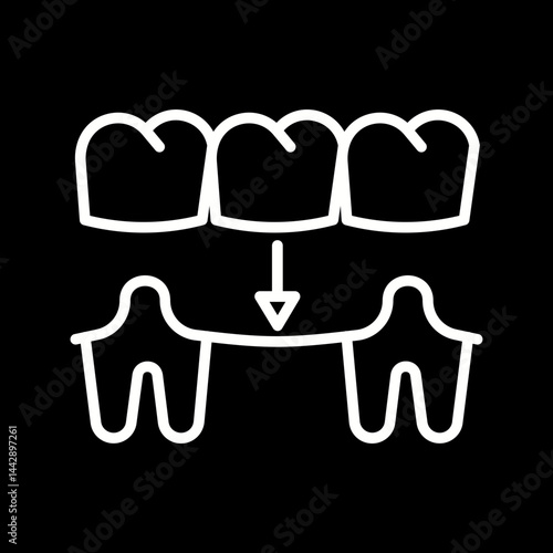 Dental Bridge Vector Icon