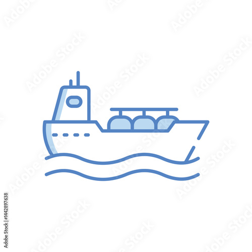 Gas Tanker Vector icon