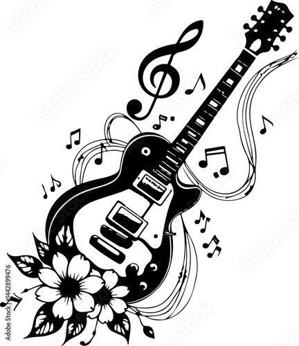 Rock and Roll Guitars vector design