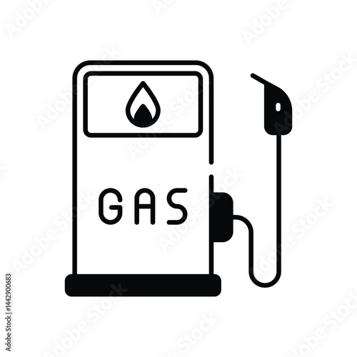 Gas Liter Price  Vector icon