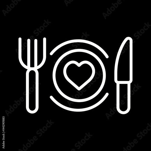 Romantic Dinner Vector Icon
