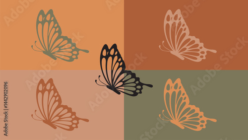 Butterfly silhouette vector