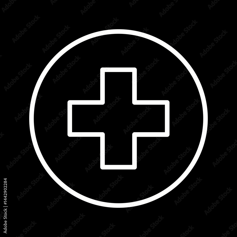 Red Cross Vector Icon Red Cross Vector Icon