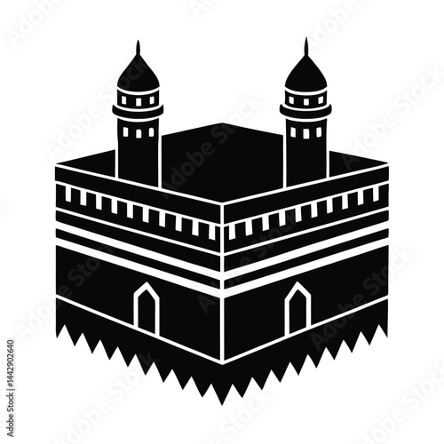 Hand Drawn Vector Sketch of Holy Kaaba
