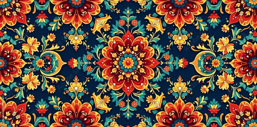 Vector graphics of intricate Asian patterns in seamless design, Chinese, ornamental, fabric Vector graphics of intricate Asian patterns in seamless design, Chinese, ornamental, fabric