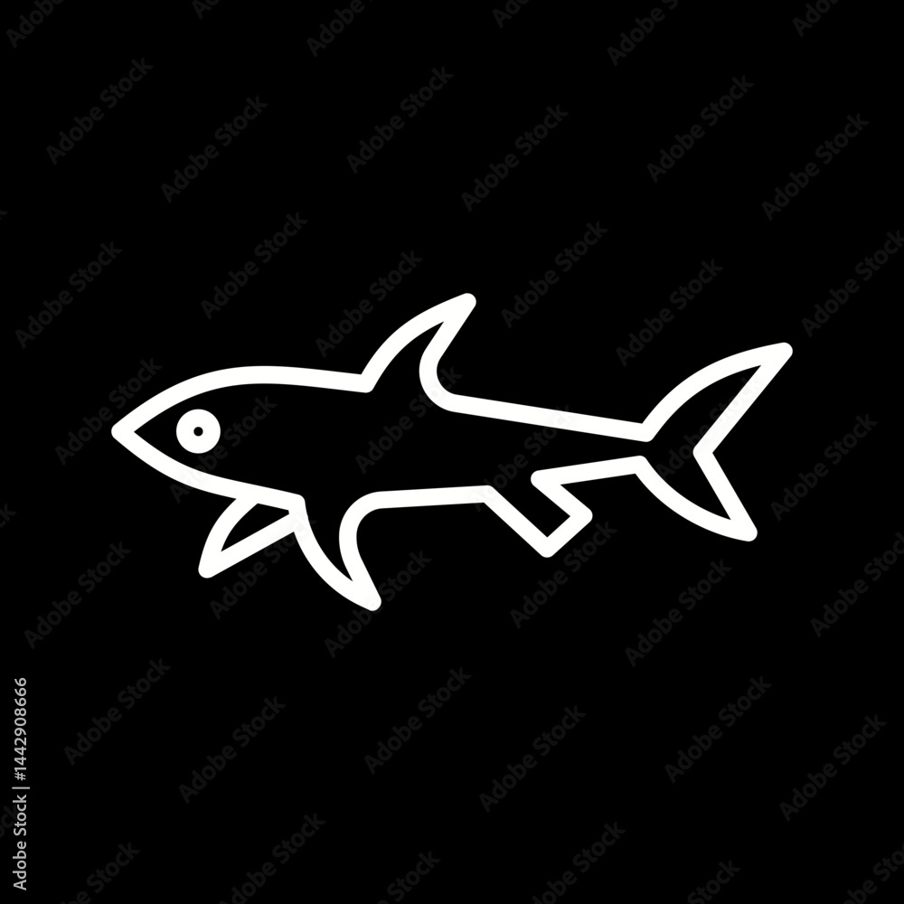 Fototapeta premium Hammerhead Shark Vector Icon