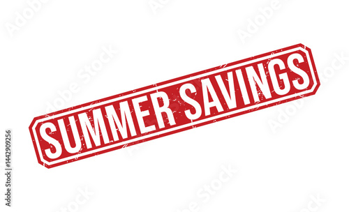 SUMMER SAVINGS rubber stamp on white background. SUMMER SAVINGS Stamp.
