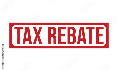 TAX REBATE rubber stamp vector illustration on white background