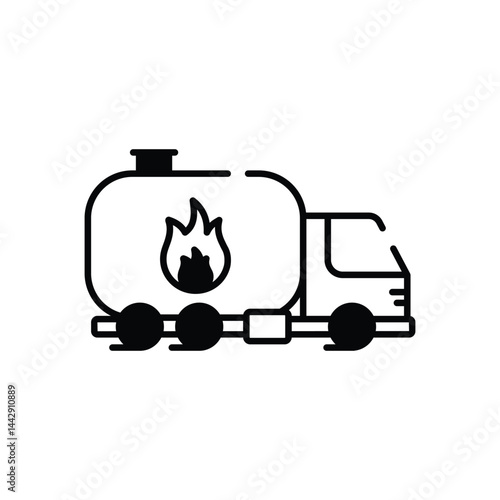 Gas Truck Vector icon