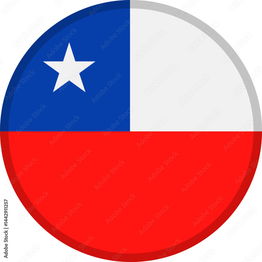 Chile Flag Badge Icon Chile Flag Badge Icon