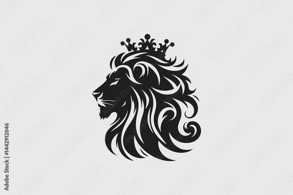 Fototapeta premium tiger silhouette in black and white