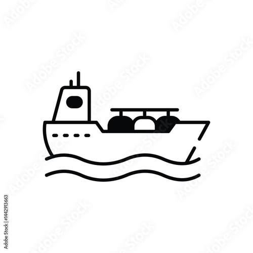 Gas Tanker Vector icon