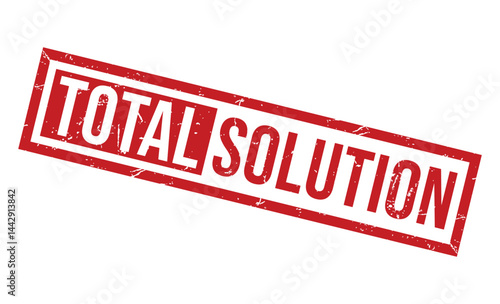 TOTAL SOLUTION rubber stamp vector illustration on white background