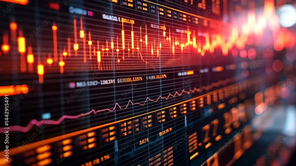 Dynamic financial market data visualization with trends Dynamic financial market data visualization with trends