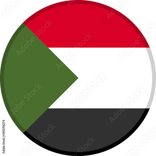 Free Download Sudan Flag Badge Icon - GFXLoad