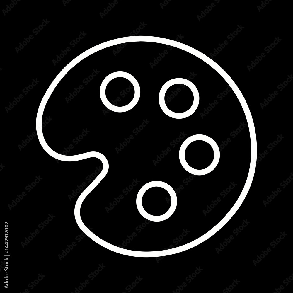 Artistic Palette Vector Icon Artistic Palette Vector Icon