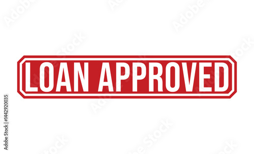 LOAN APPROVED rubber stamp on white background. LOAN APPROVED Stamp.