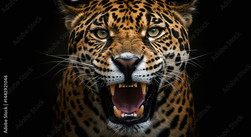 Naklejka premium close up of a leopard