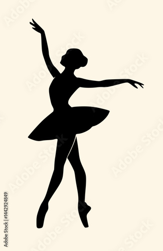 ballerina or classic female dancer silhouette