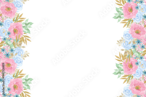 Wallpaper Mural Watercolor flowers background vector for design. Torontodigital.ca