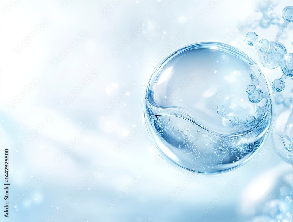 Clear Sphere with Water Liquid Clear Sphere with Water Liquid