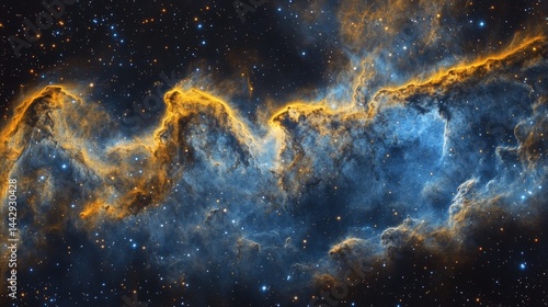 Ancient galaxy background. Mysterious stellar patterns forming ethereal cosmic dust veils captured through advanced space telescopes with high-end artistic finish perfect for scientific publications.
