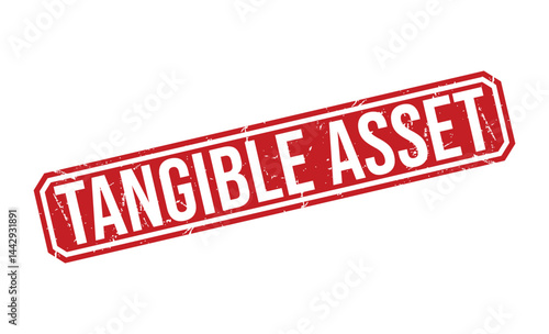 TANGIBLE ASSET rubber stamp on white background. TANGIBLE ASSET Stamp.