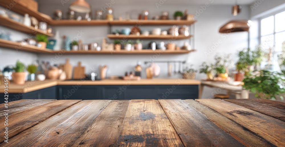 Rustic wooden kitchen countertop Rustic wooden kitchen countertop