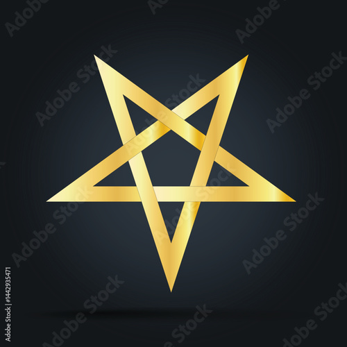 gold star of david with dark background