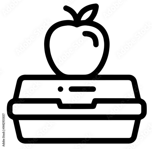 apple lunchbox - school meals in the United States. healthy snack for kids, breakfast or lunch. school nutrition, student health concerns, proper diet and take-out lunches.