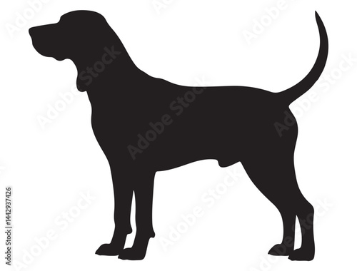 COONHOUND DOG SILHOUETTE
