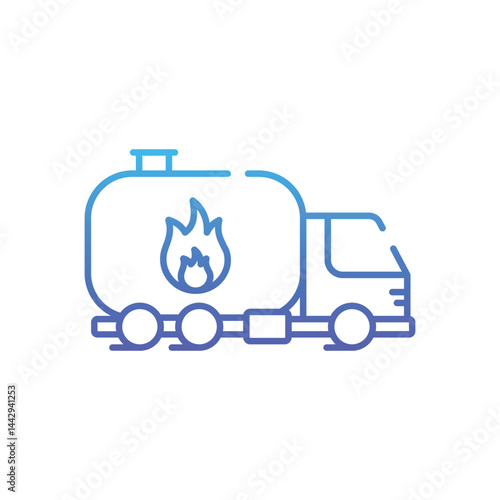 Gas Truck Vector icon