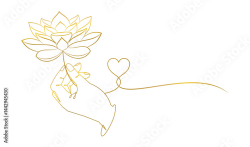 lotus flower vector illustration with hand drawn for vesak day background 8