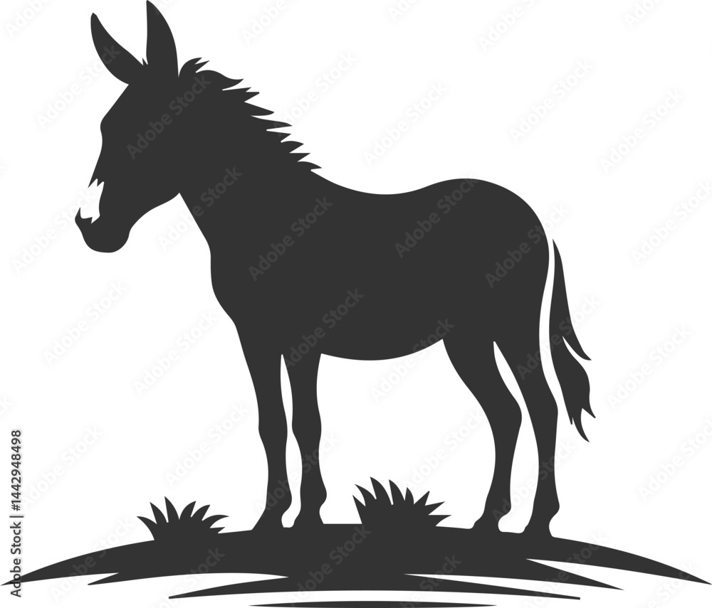 Obraz premium Mule animal silhouette vector