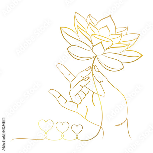 lotus flower vector illustration with hand drawn for vesak day background 6
