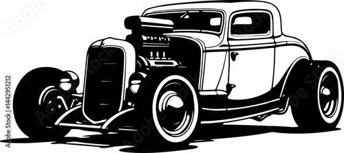 Classic Hot Rod Car Vector design