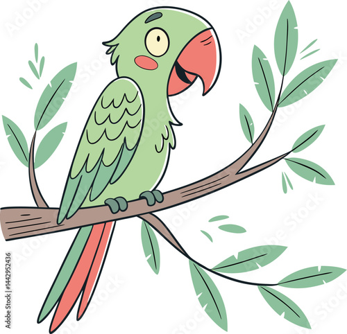 parrot on branch