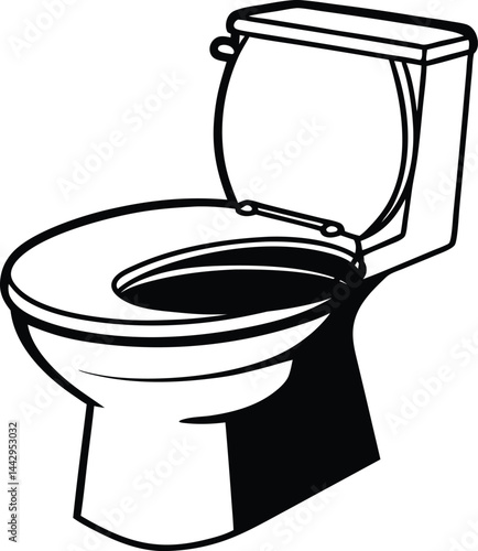 toilet bowl vector illustration