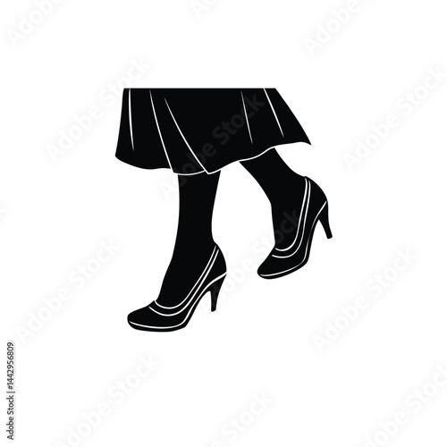 Woman Feet Beach Closeup vector illustration